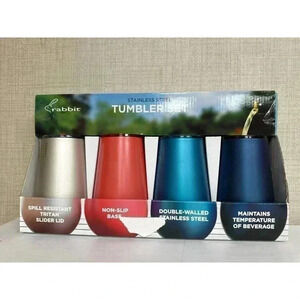 Rabbit stainless steel tumbler set, 4 pack